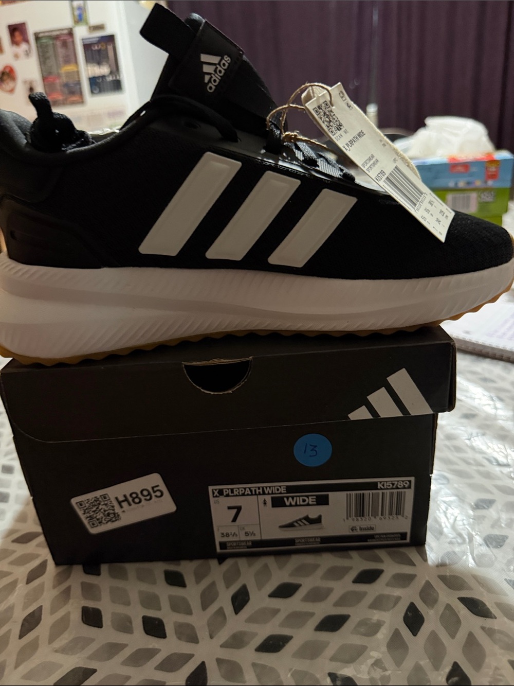adidas kids Black and White Running Sneakers